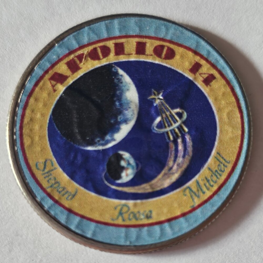 APOLLO Astronauts Crews Colorized JFK Half Dollar U.S. 5-Coin Set NASA Program - Picture 7 of 7
